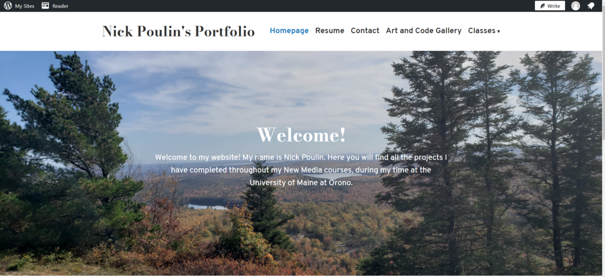 Task 8, Portfolio 1 – Nick Poulin